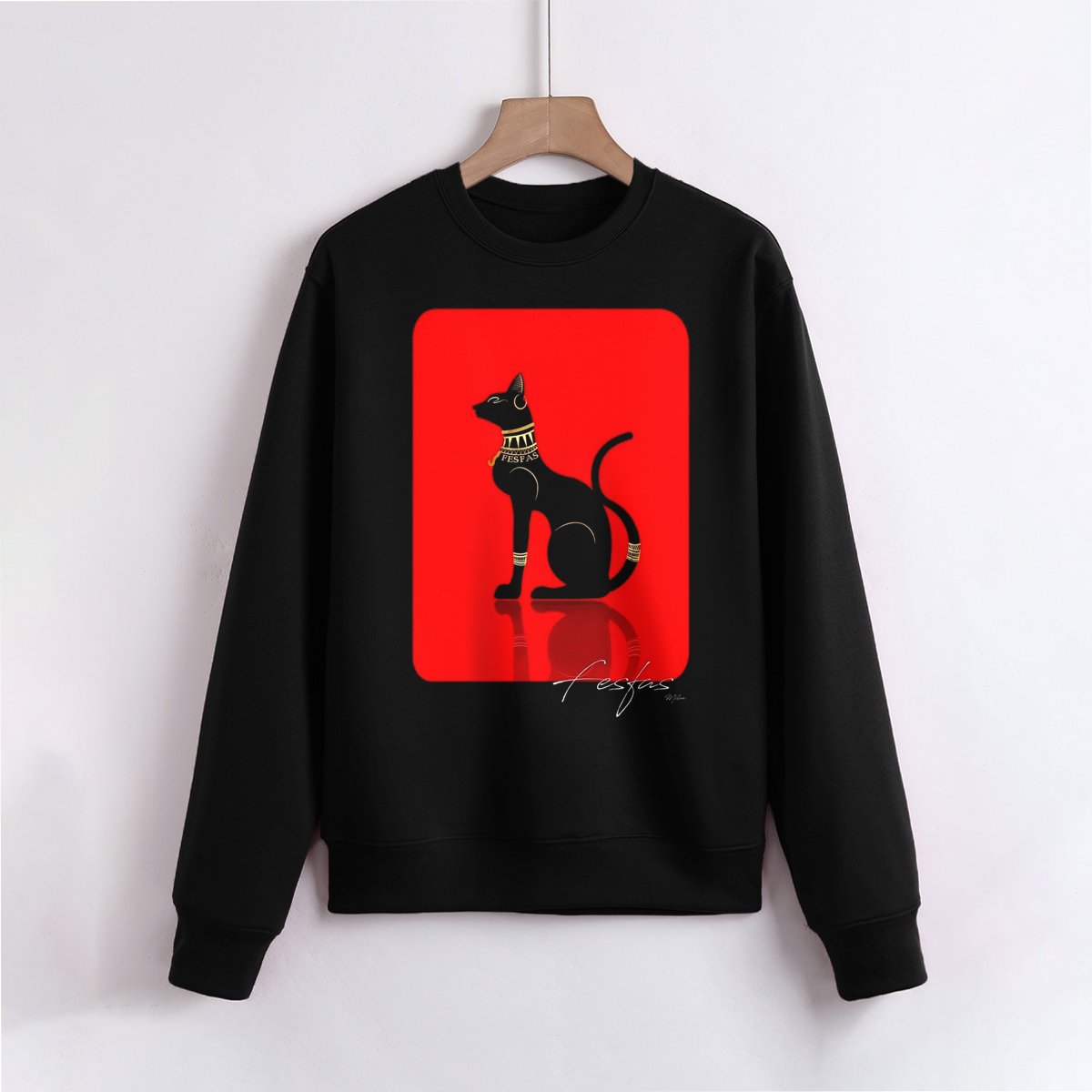 FesFas Sphynx-print Sweatshirt | Black