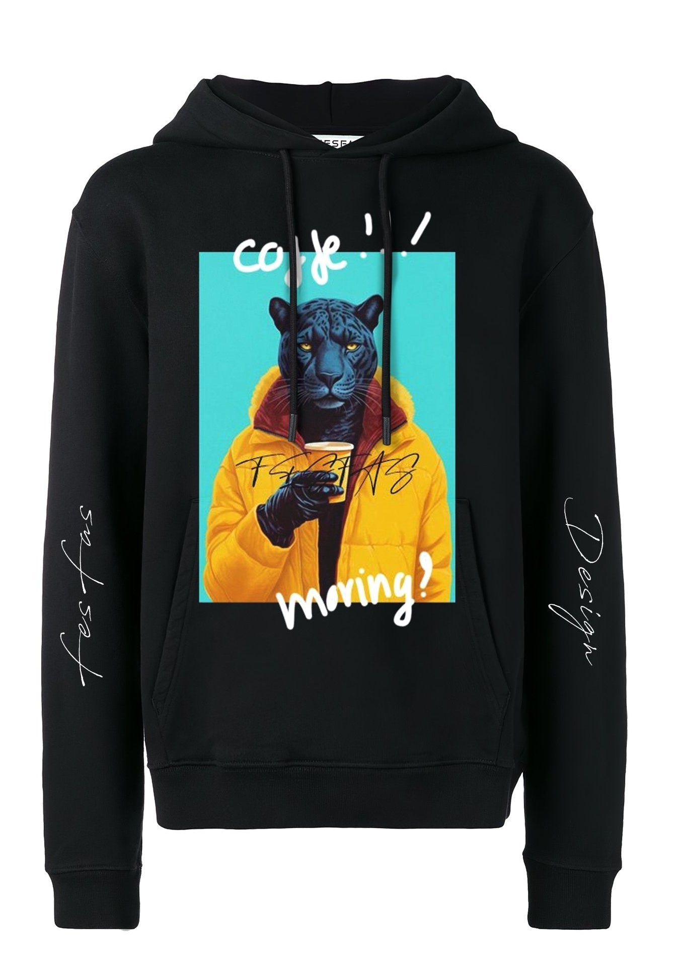 FesFas Hot Panther-print Hoodie | Black