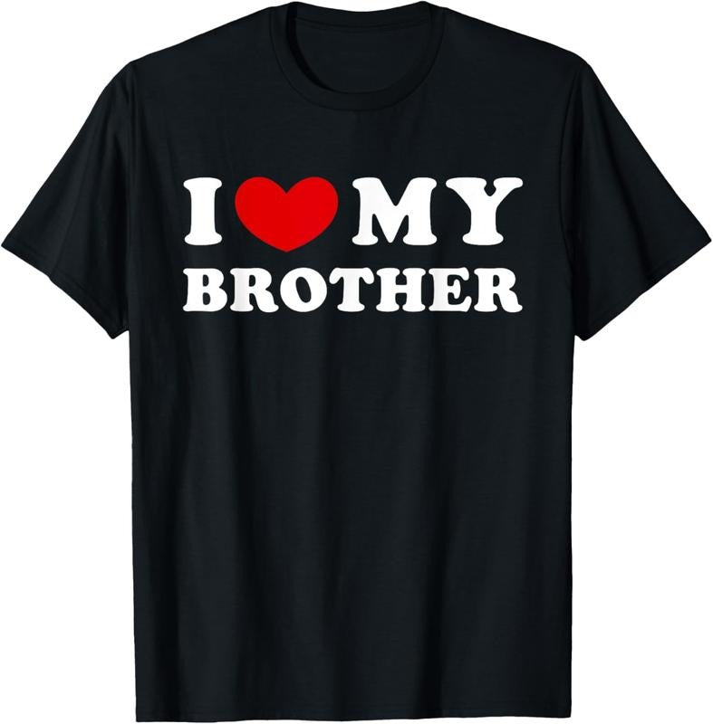 100% Cotton I Love My Brother, I Heart My Brother T-Shirt Hoodie, Sweatshirt | GrindPrints.com
