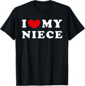 100% Cotton I Love My Niece, I Heart My Niece T-Shirt Hoodie, Sweatshirt | GrindPrints.com
