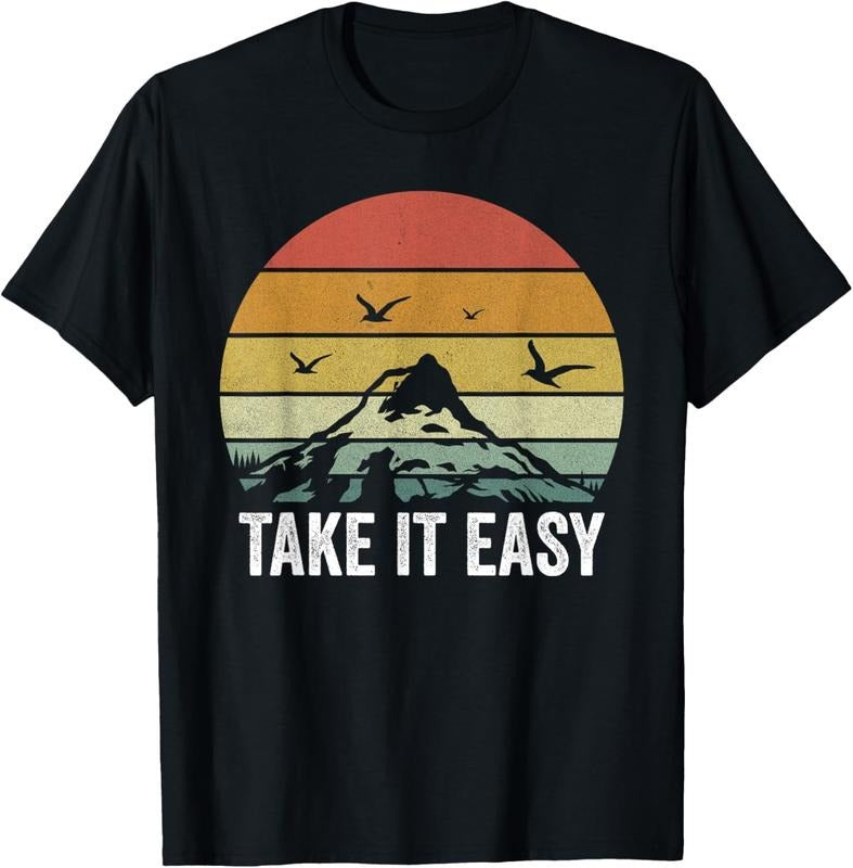 100% Cotton Retro Take It Easy Shirt Vintage Outdoors Camping T-Shirt Hoodie, Sweatshirt | GrindPrints.com