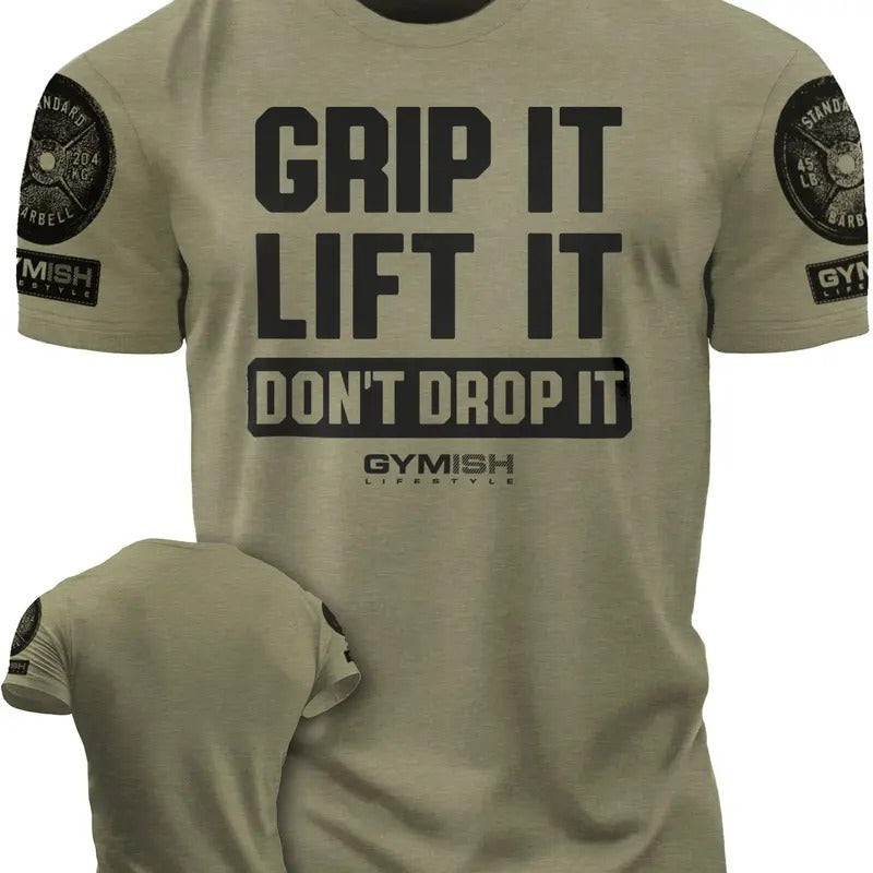 108. Grip It Funny Motivational Workout Gym T-Shirt for Men Hoodie, Sweatshirt | GrindPrints.com