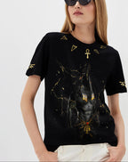 FesFas Anubis-print T-shirt | Black