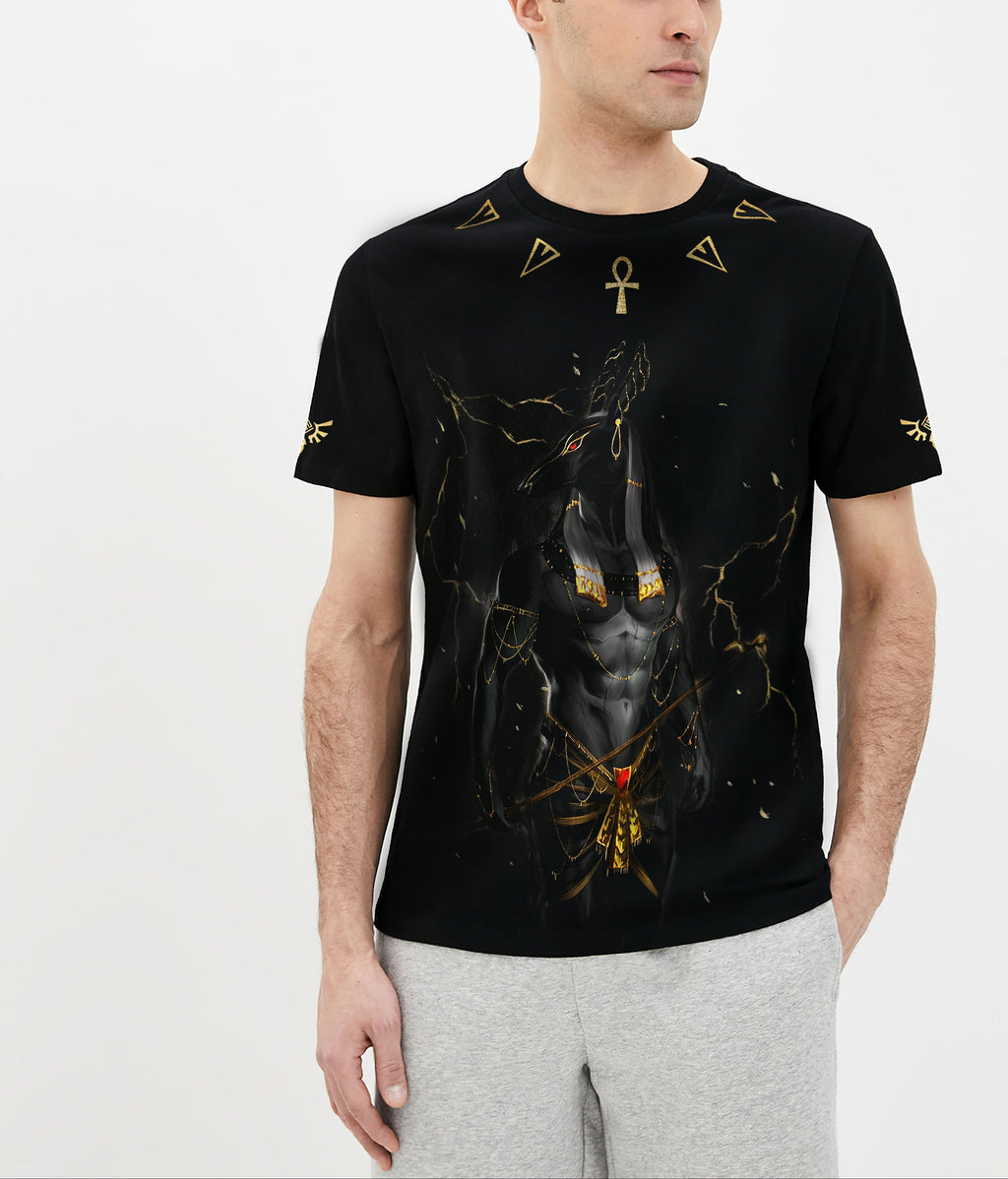 FesFas Anubis-print T-shirt | Black