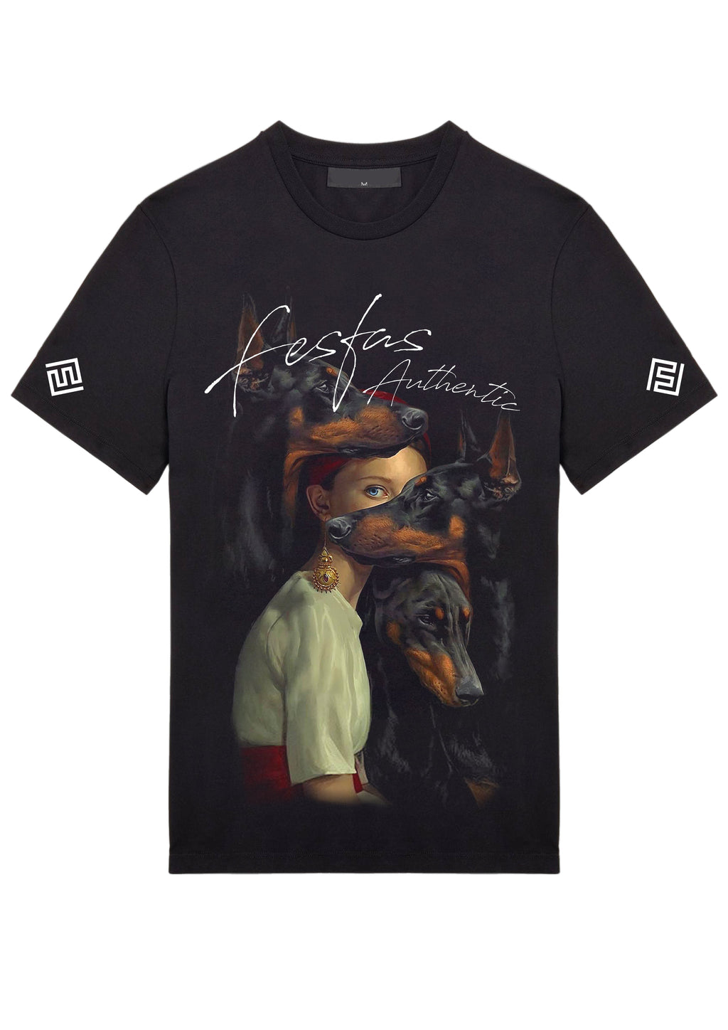 FesFas friendship-print T-shirt | Black
