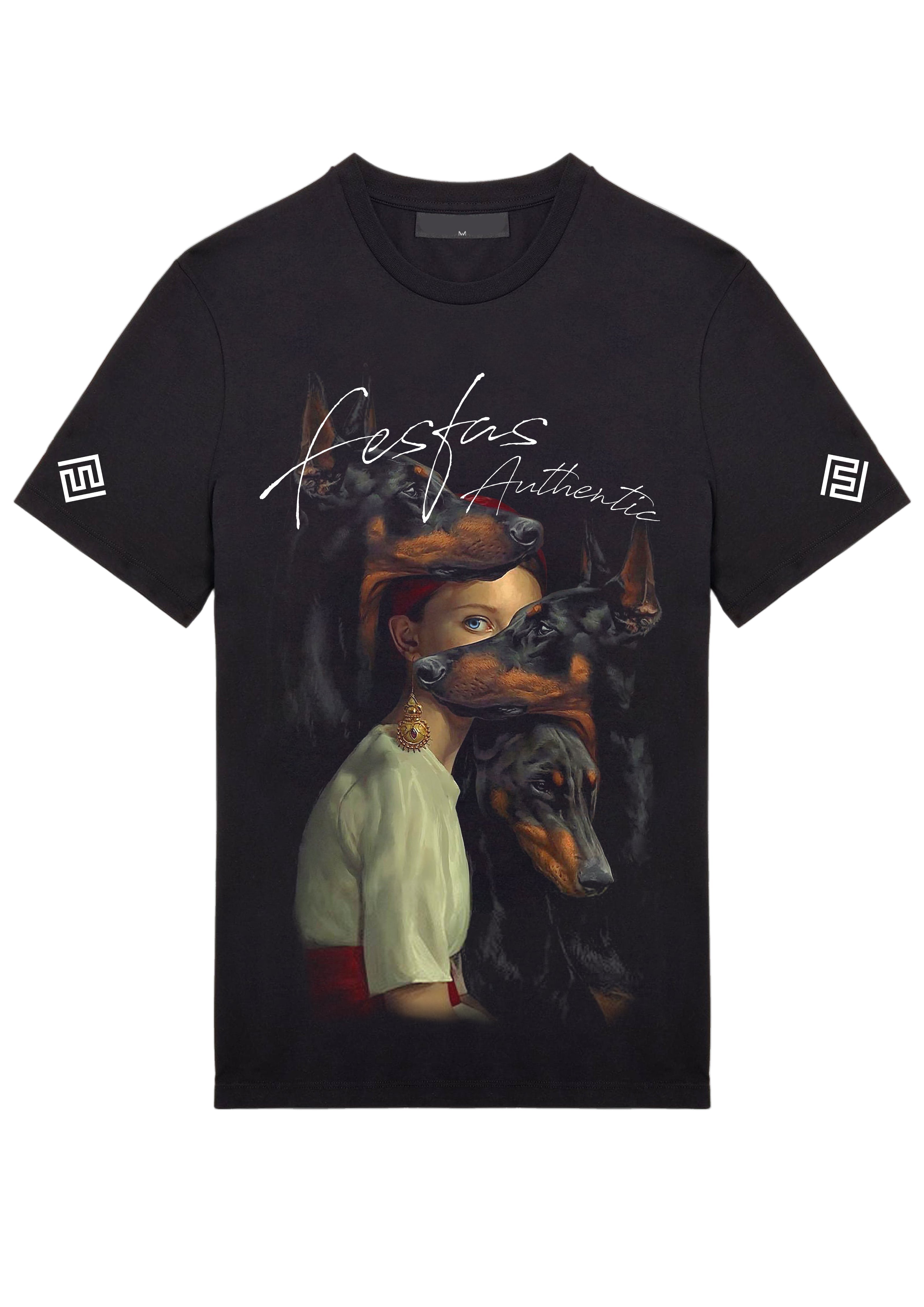 FesFas friendship-print T-shirt | Black