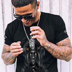 FesFas black dog-print T-shirt | Black | Men