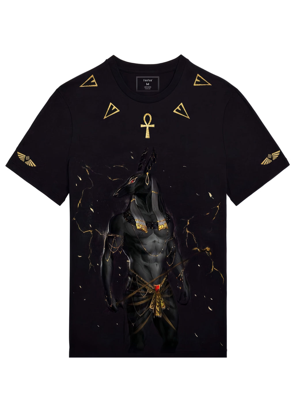 FesFas Anubis-print T-shirt | Black