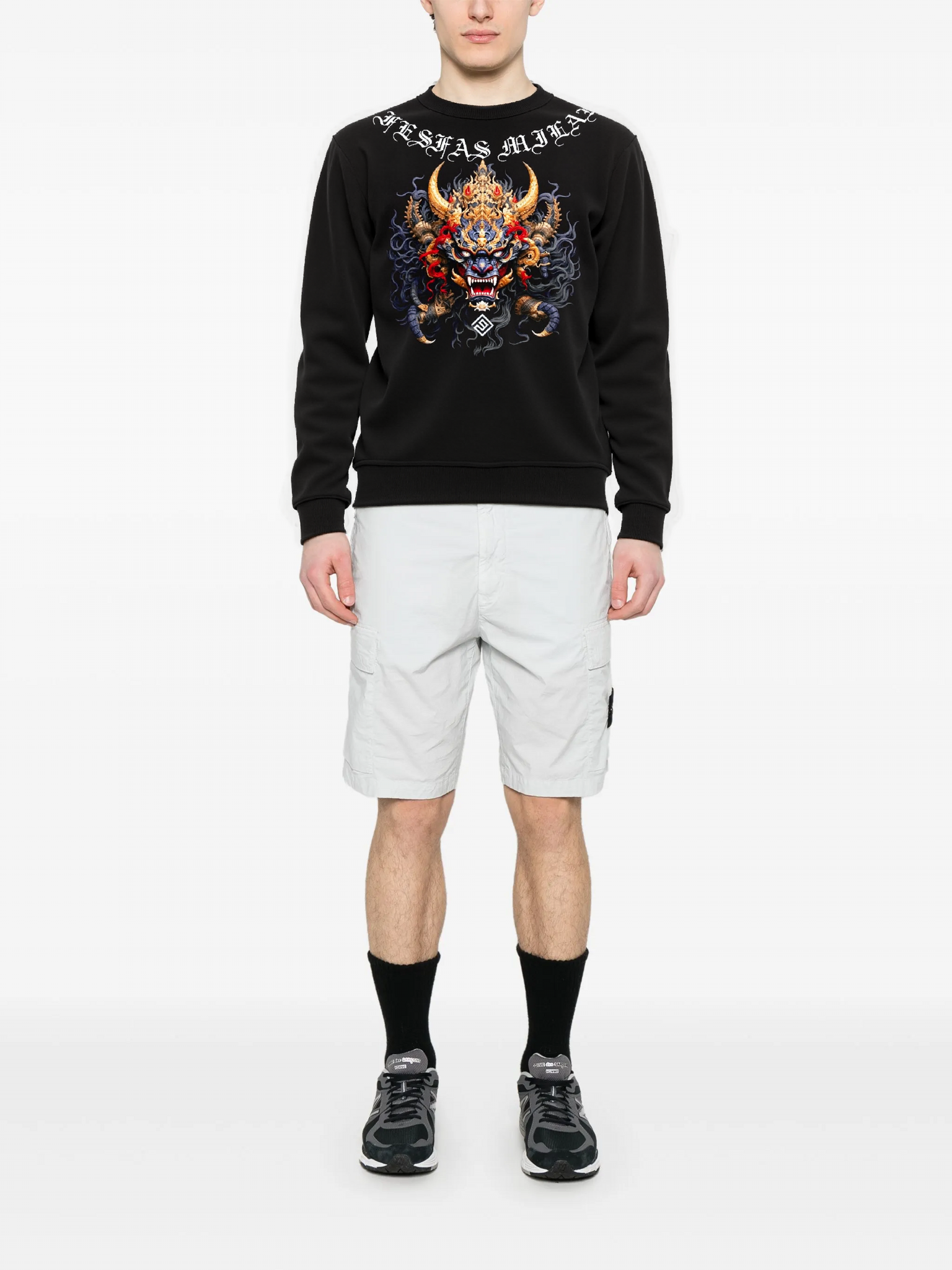 FesFas dragon-print Sweatshirt | Black