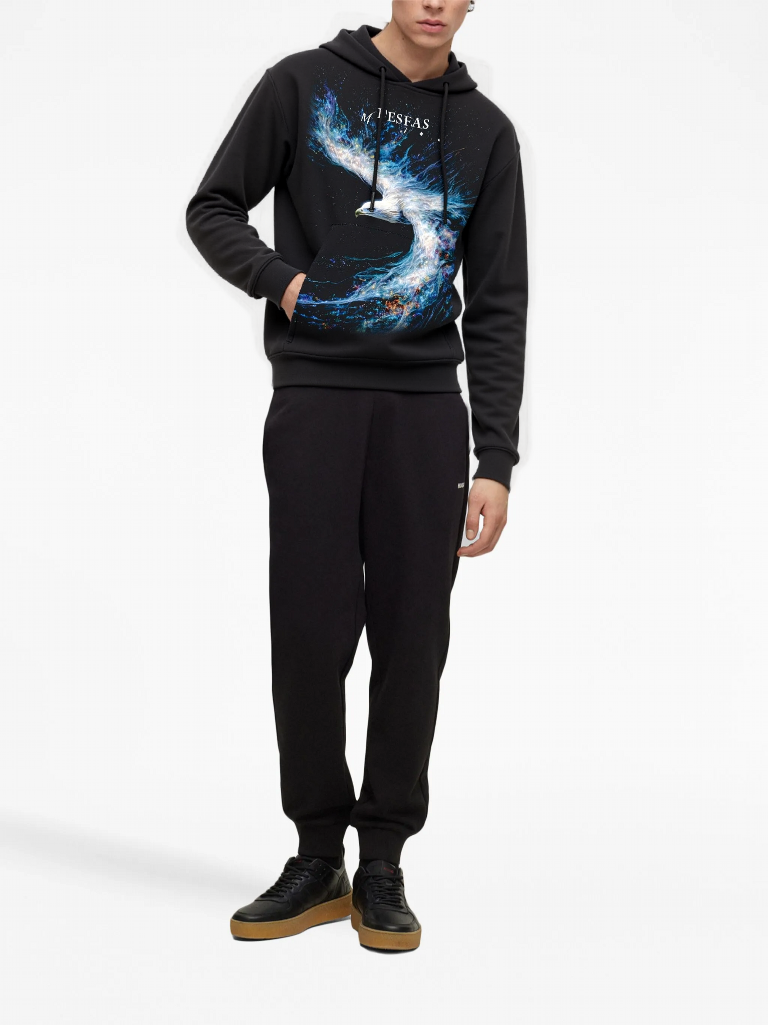 FesFas eagle-print Hoodie Set | Black