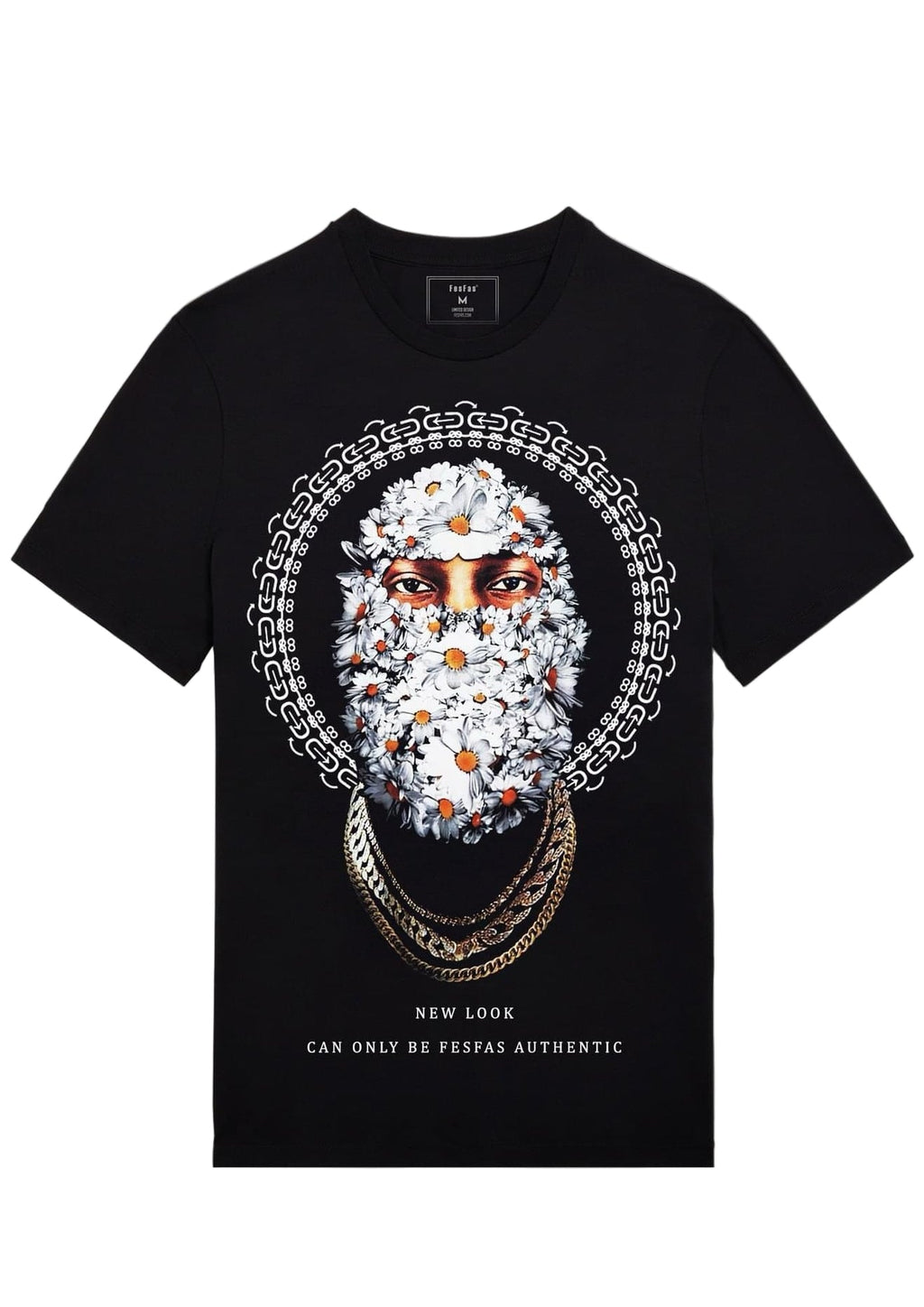 FesFas floral mask-print T-shirt | Black | Men