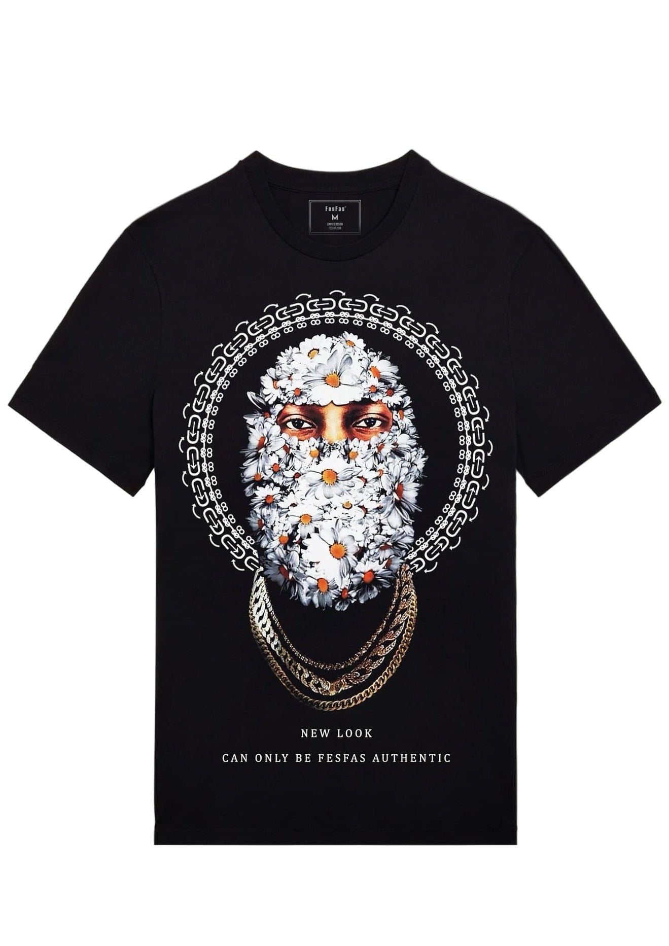 FesFas floral mask-print T-shirt | Black | Men