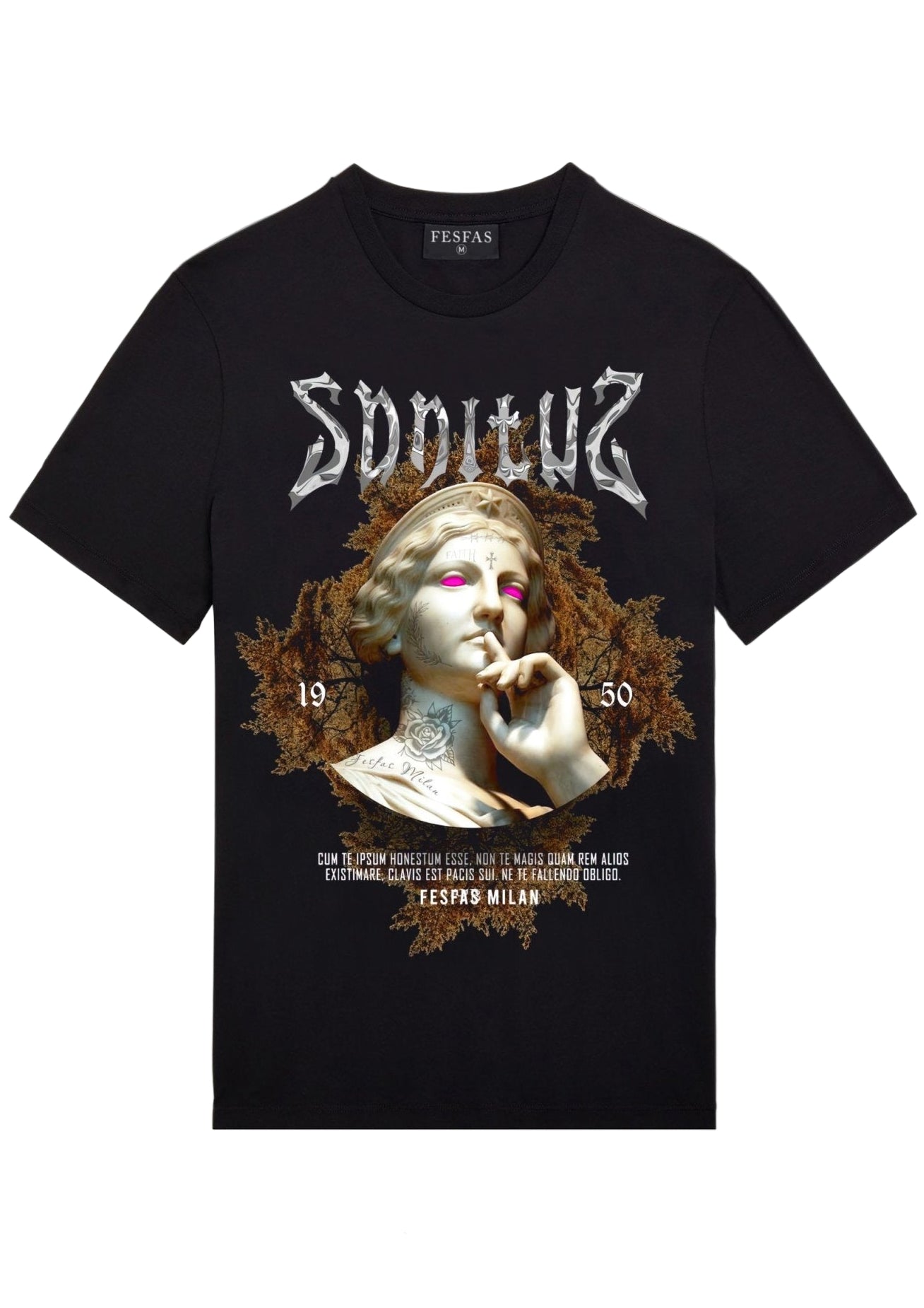 FesFas Aphrodite-print T-Shirt | Black