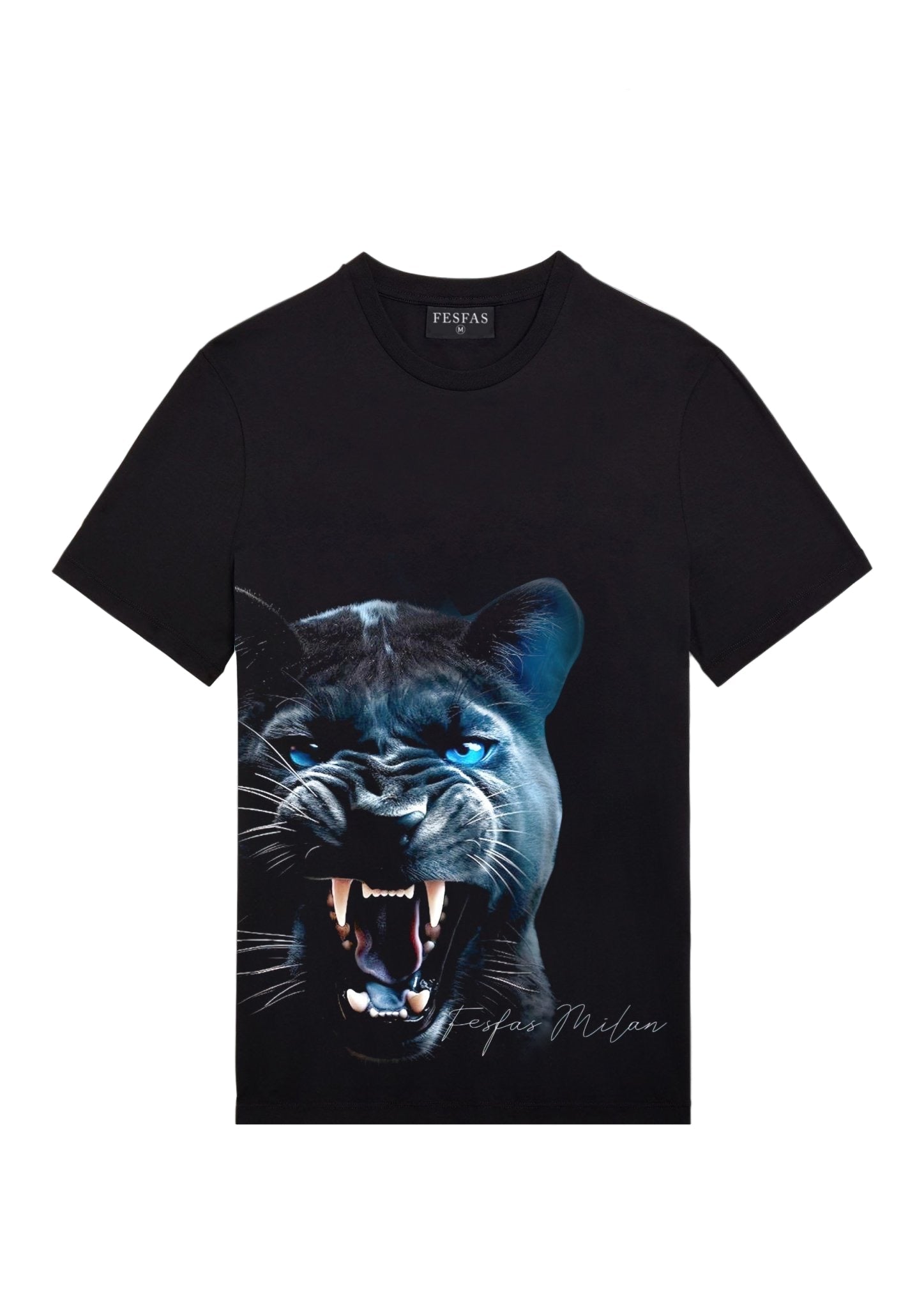 FesFas Panther-print T-shirt | Black
