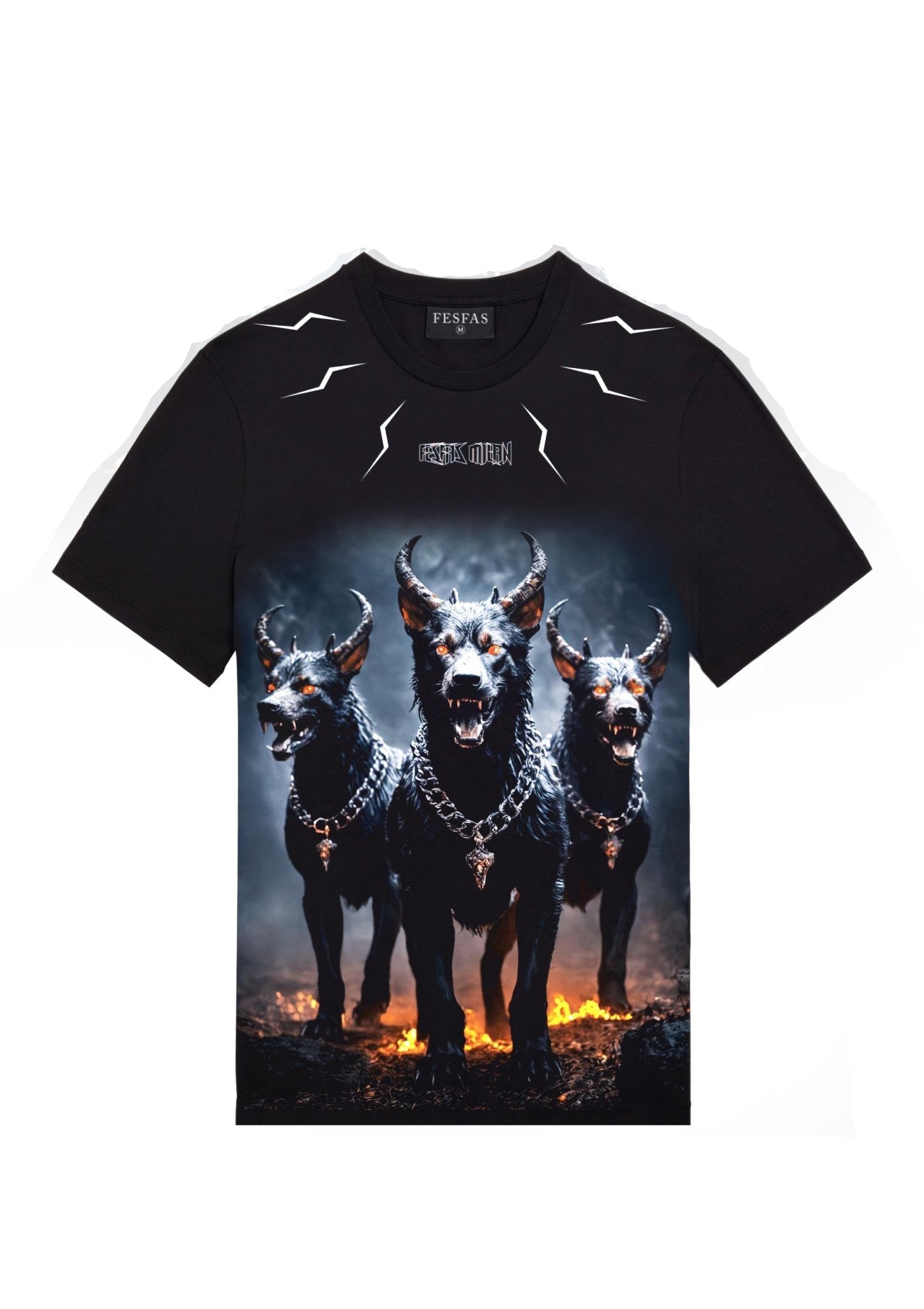 FesFas Doberman-print T-shirt | Black