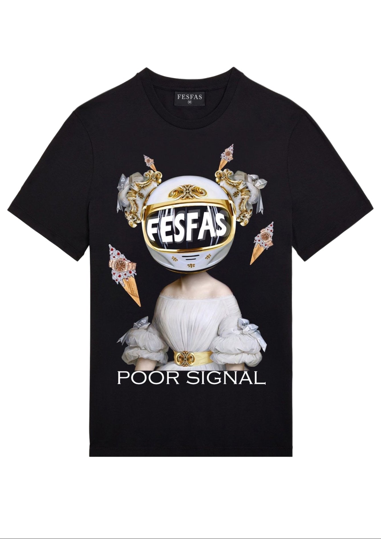 FesFas graphic-print T-shirt | Black