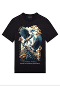 FesFas Heron-print T-shirt | Black