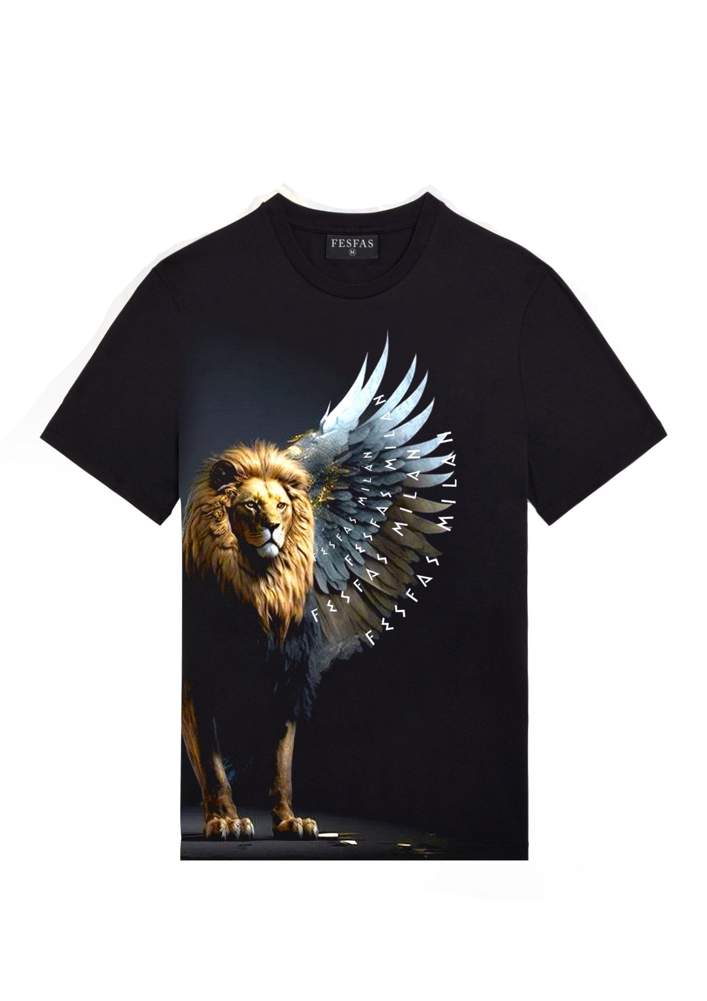 FesFas Lion-print T-shirt | Black