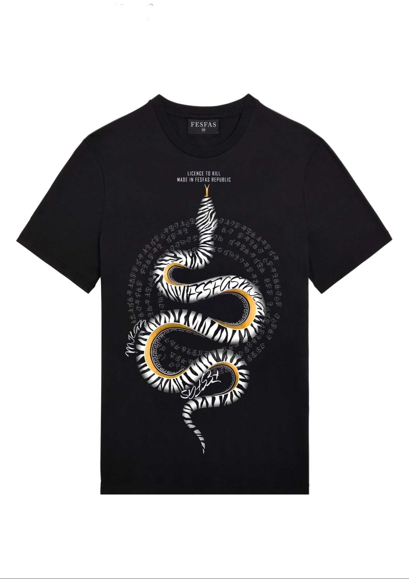 FesFas Snake-print T-shirt | Black | Men