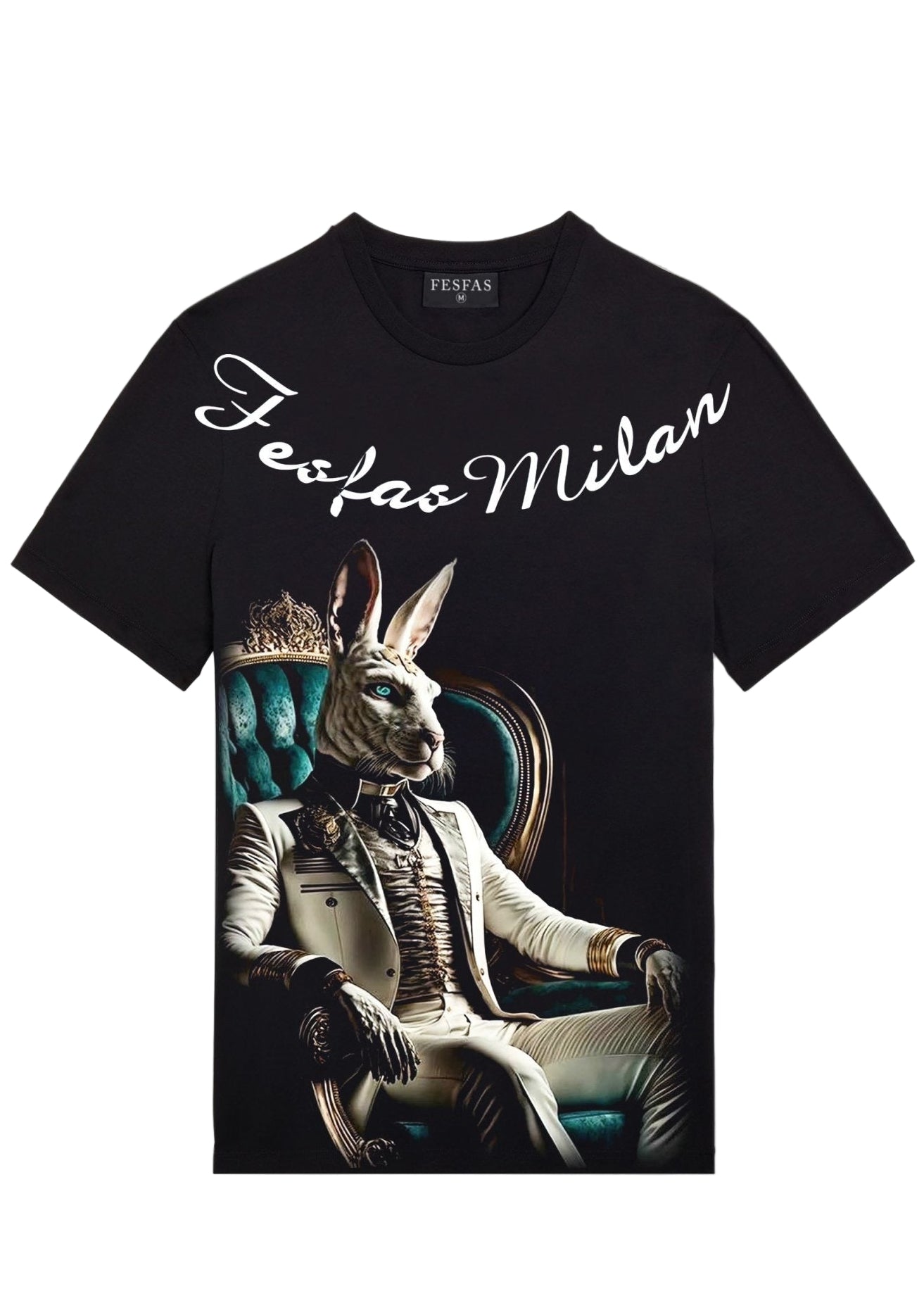 FesFas rabbit-print T-shirt | Black