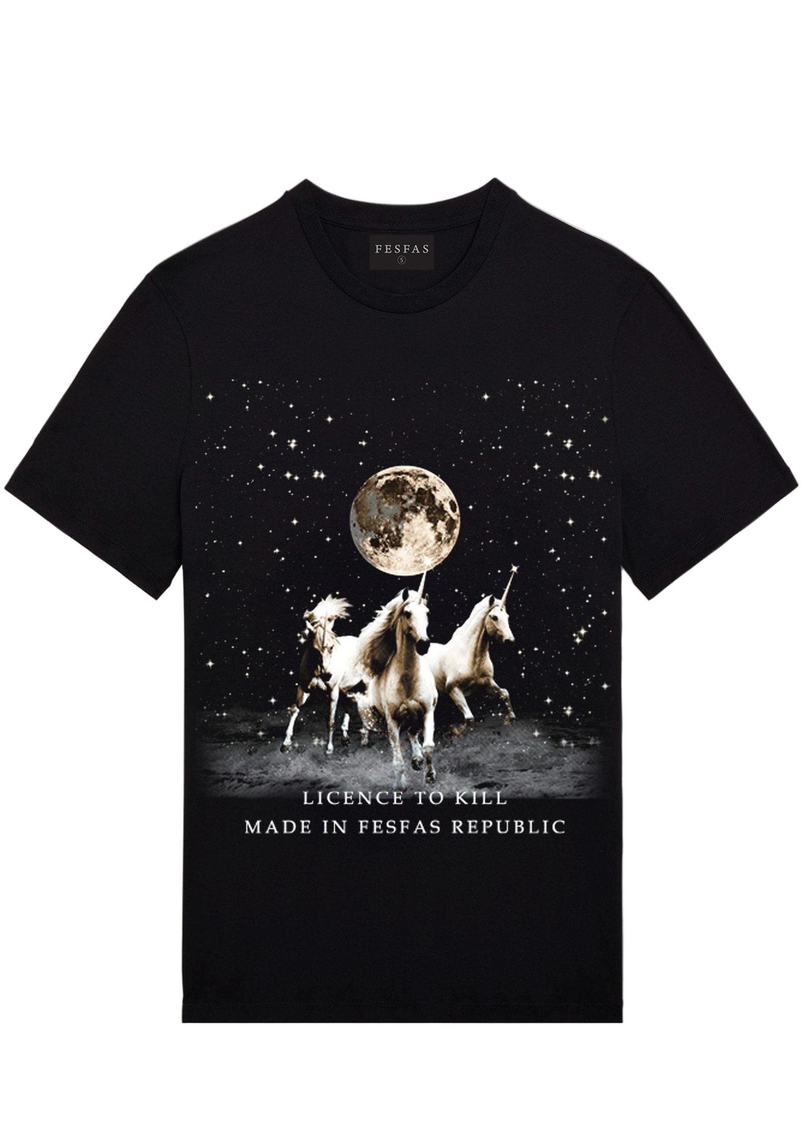 FesFas horse-print T-shirt | Black