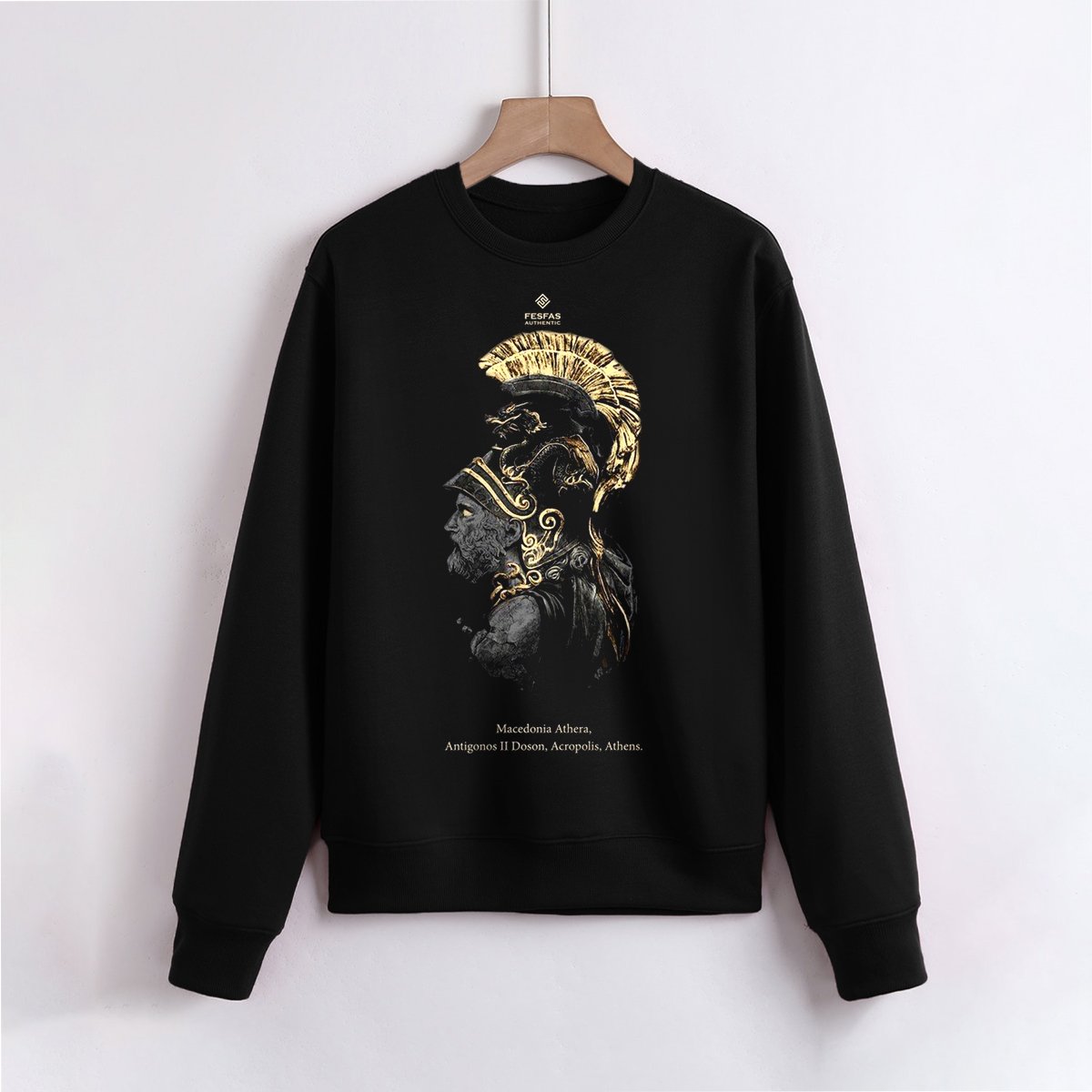FesFas Sparta-print Sweatshirt | Black