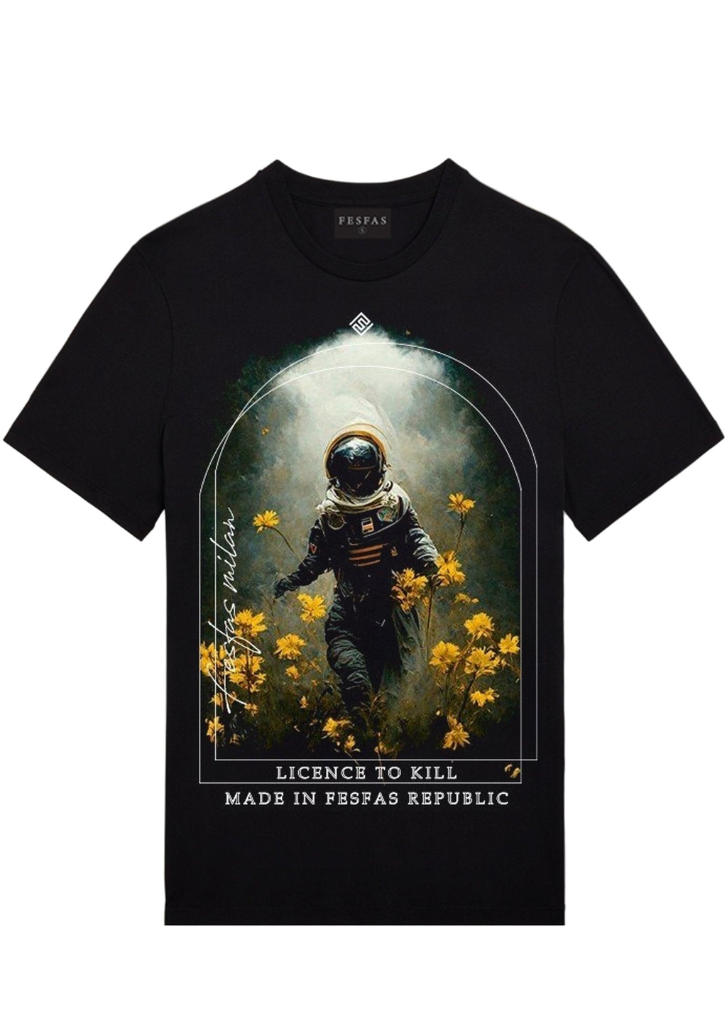 FesFas Toxic Smoke-print T-shirt | Black