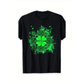 1pc Men'S Vintage-Inspired Graphics Tee, 100% Cotton Fabric, Crew Neck, Short Sleeve, Regular Fit, Weekend Casual Wear,...