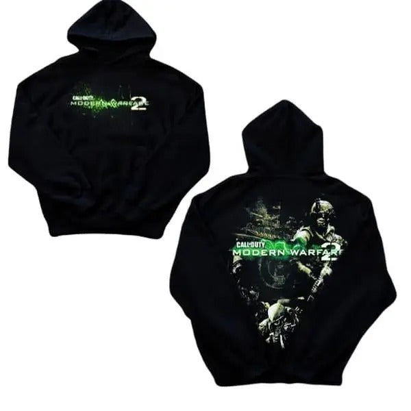 2009 Call of Duty Modern Warfare 2 IW Promo Vintage Y2K Hoodie Made Using 100% Us Cotton, Design & Printed In The USA...