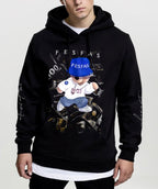 FesFas Hiphop Bear-print Hoodie | Black