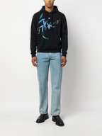 FesFas Feathers-print Hoodie Set | Black