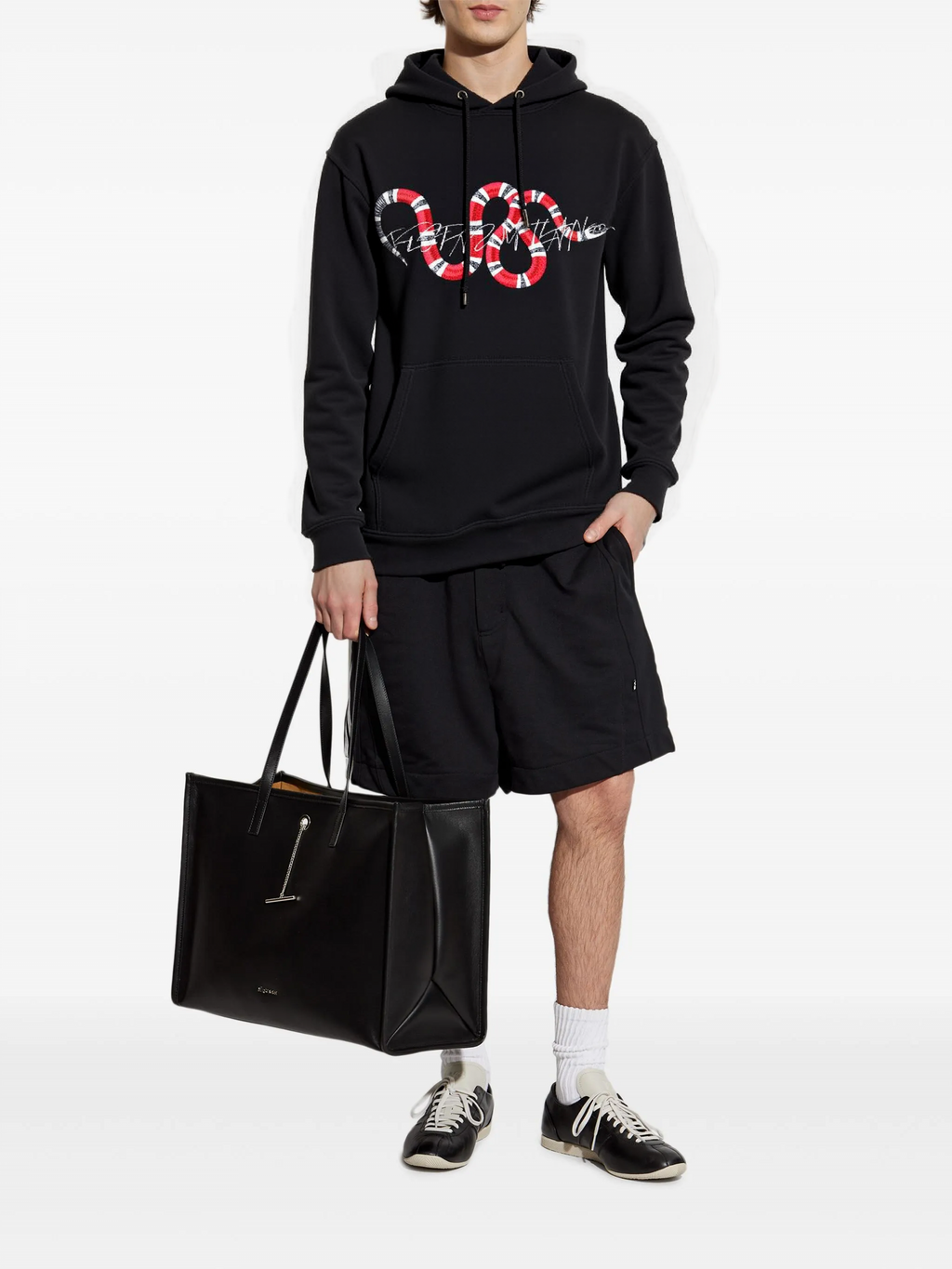 FesFas Snake-print Hoodie Set | Black