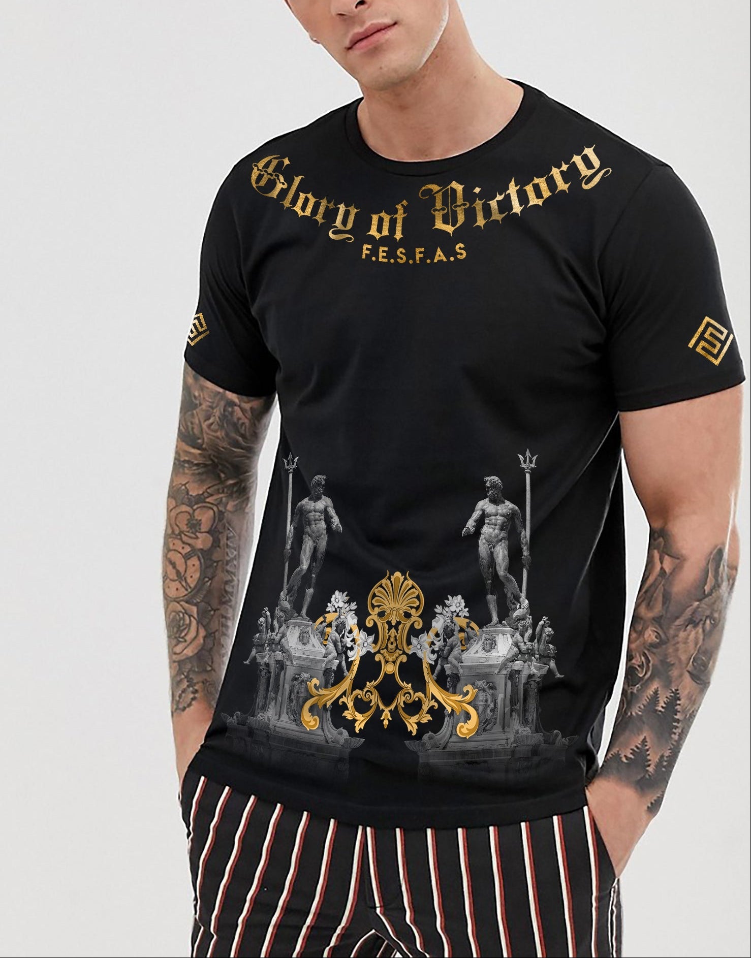 FesFas sculpture-print T-shirt | Black
