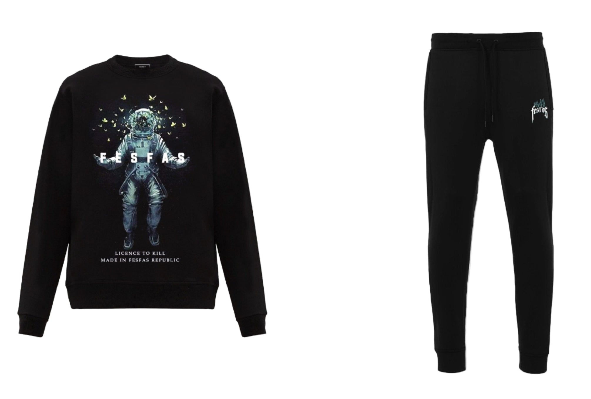 FesFas Astronaut-print Sweatshirt | Black