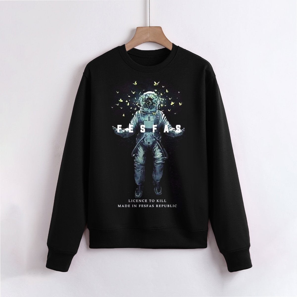 FesFas Astronaut-print Sweatshirt | Black