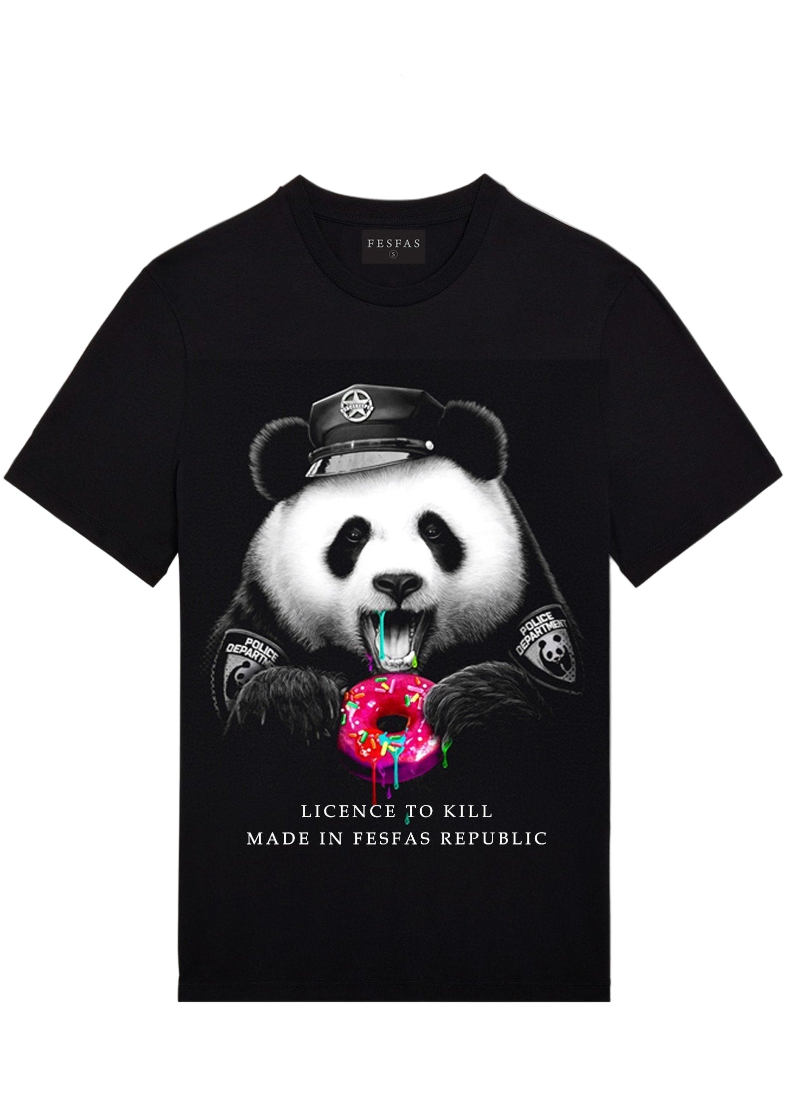 FesFas Panda-print T-shirt | Black