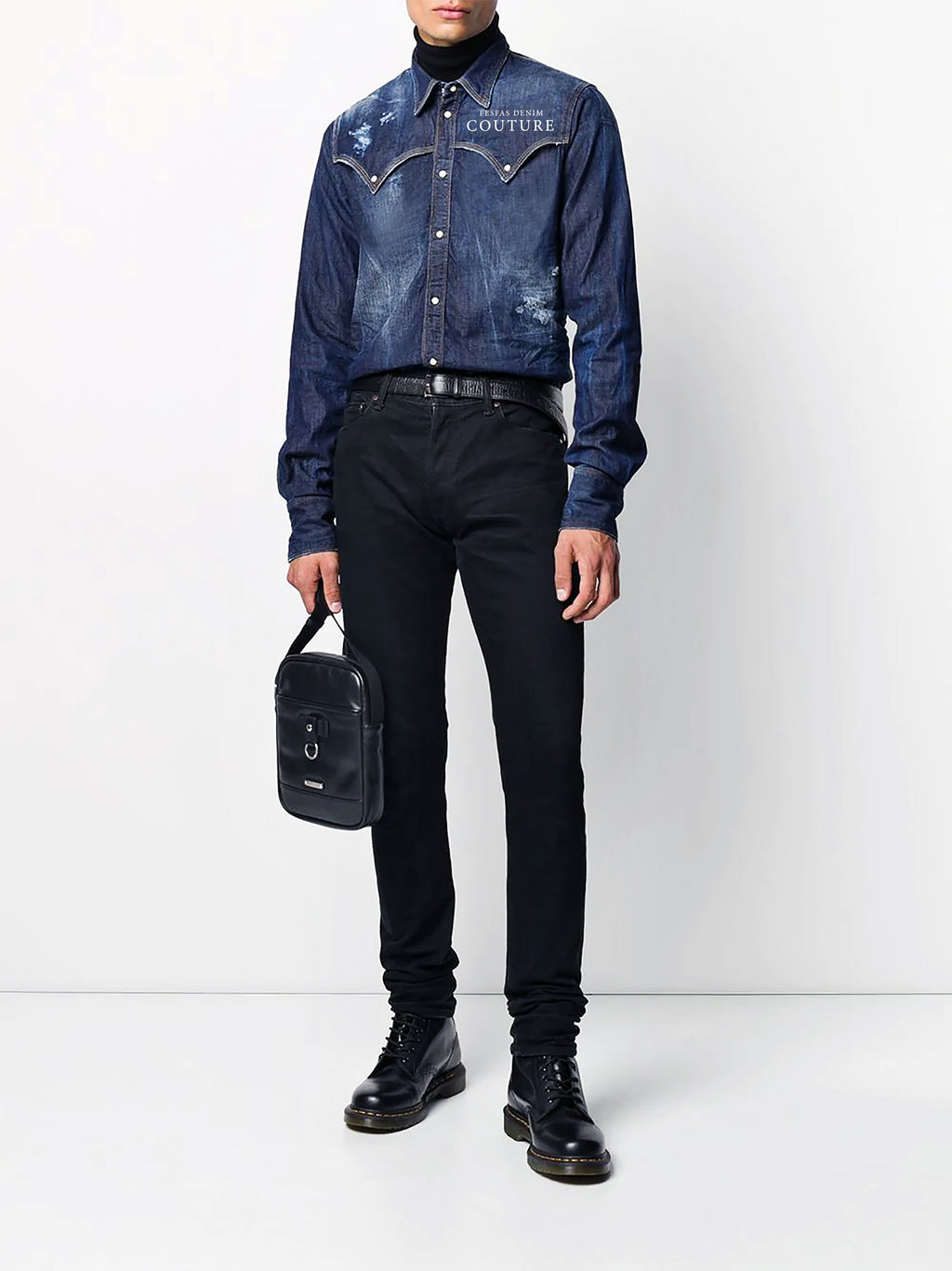 FesFas smoke-effect denim | Navy blue | Men