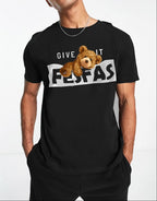 FesFas Bear-print T-shirt | Black