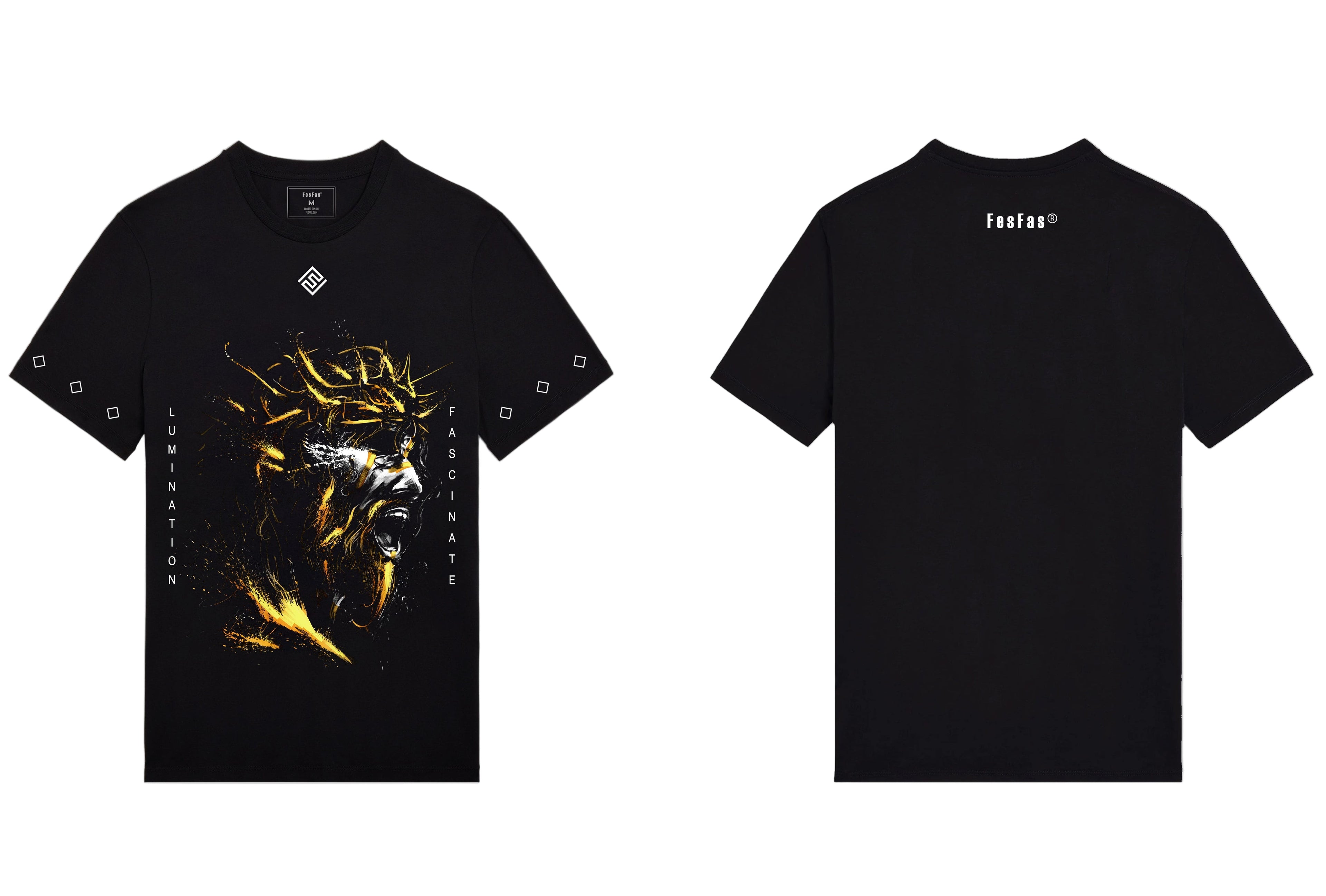 FesFas lumination-print T-shirt | Black