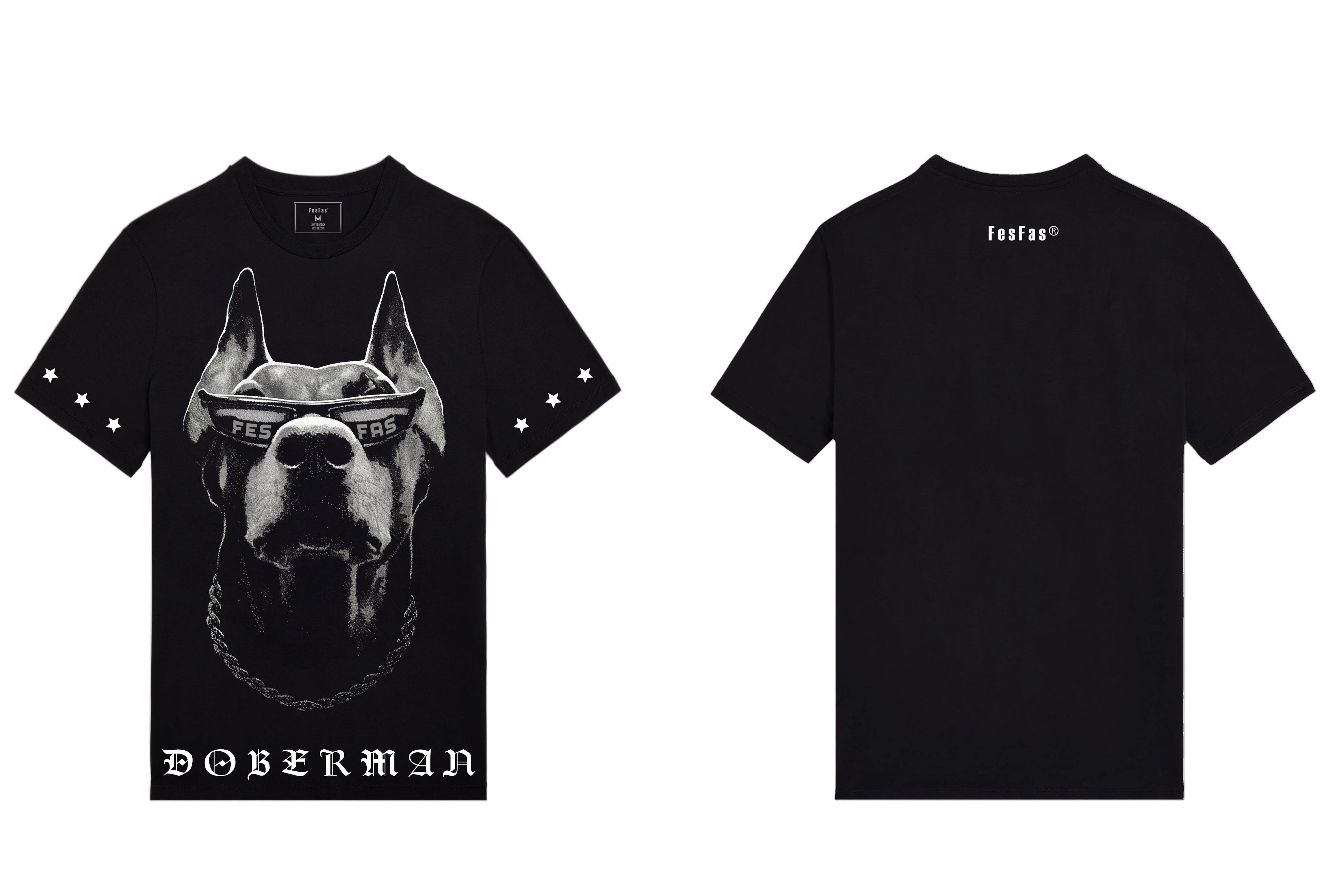 FesFas doberman-print T-shirt | Black | Men