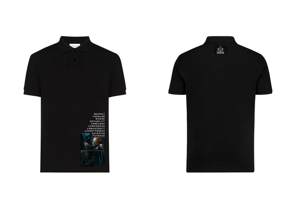FesFas Pioneers-print Polo Shirt | Black