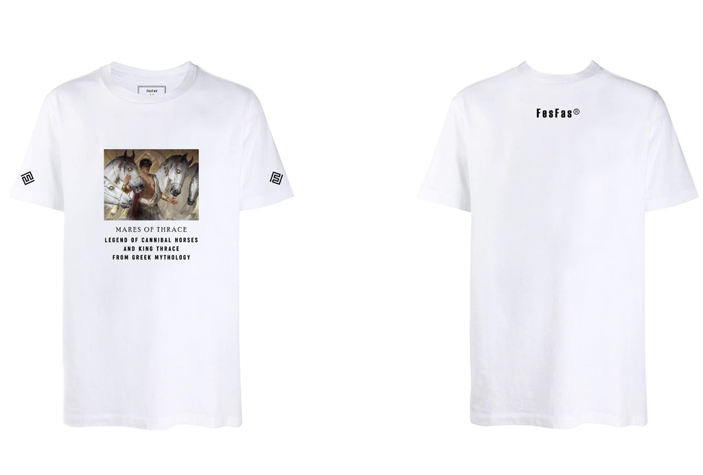 FesFas mares-print T-shirt | White