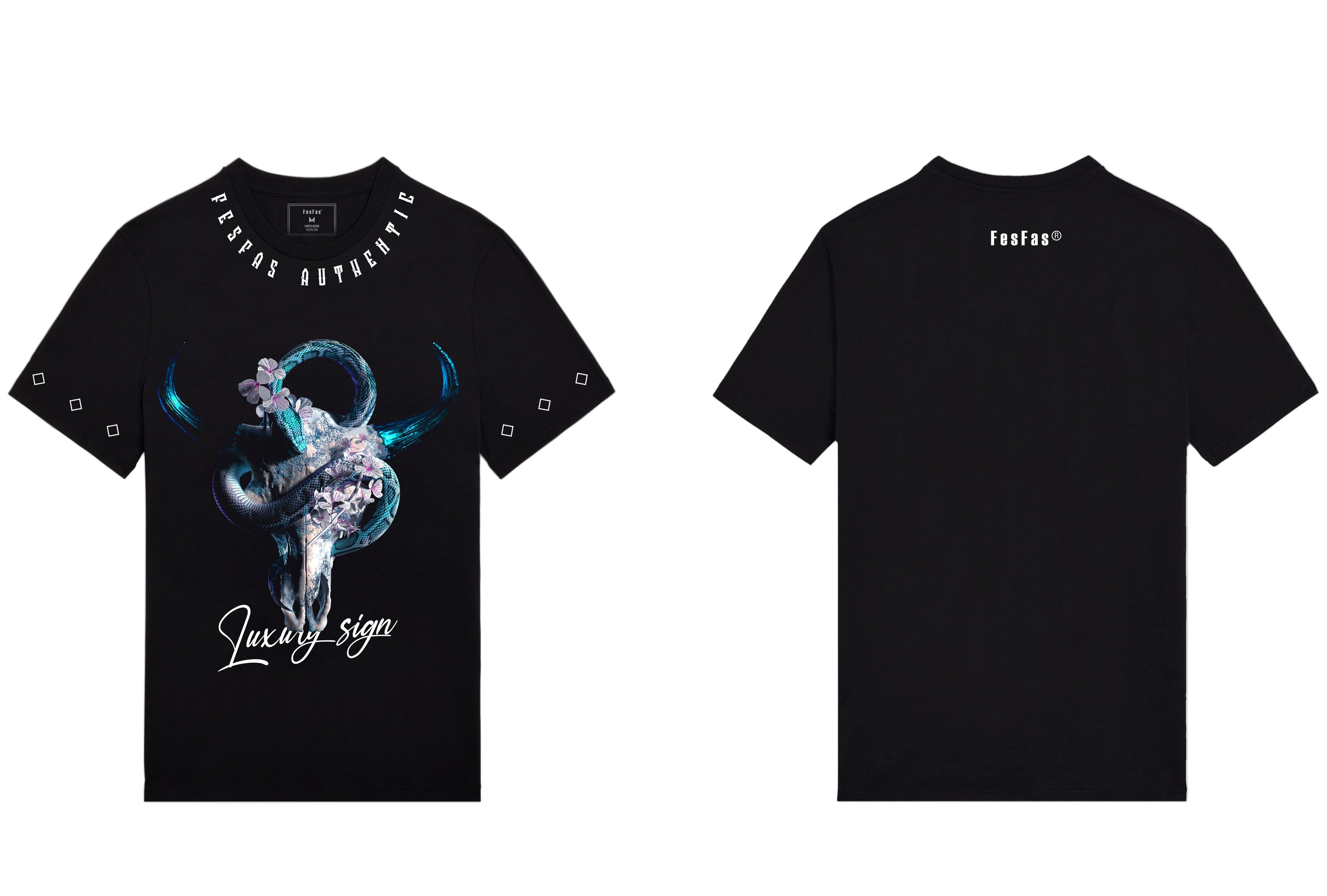 FesFas skull-print T-shirt | Black