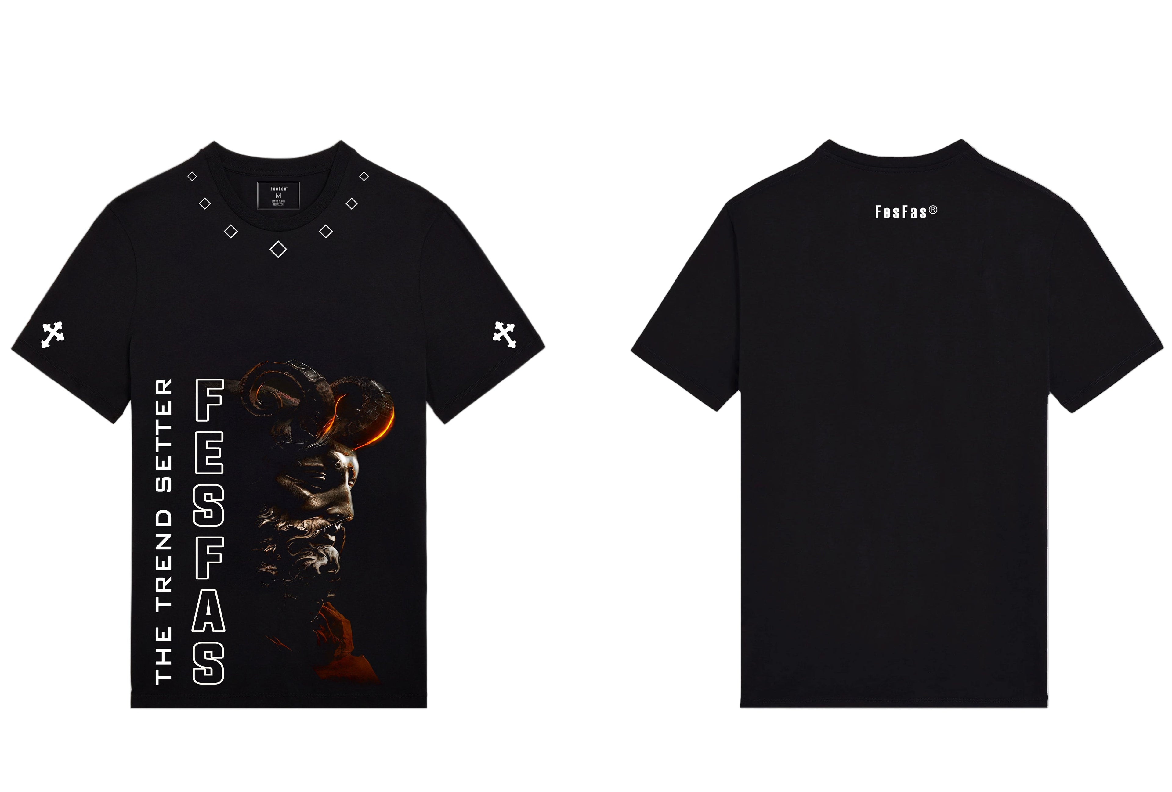 FesFas graphic-print T-shirt | Black