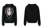 FesFas white chrysanthemum-print Hoodie | Black