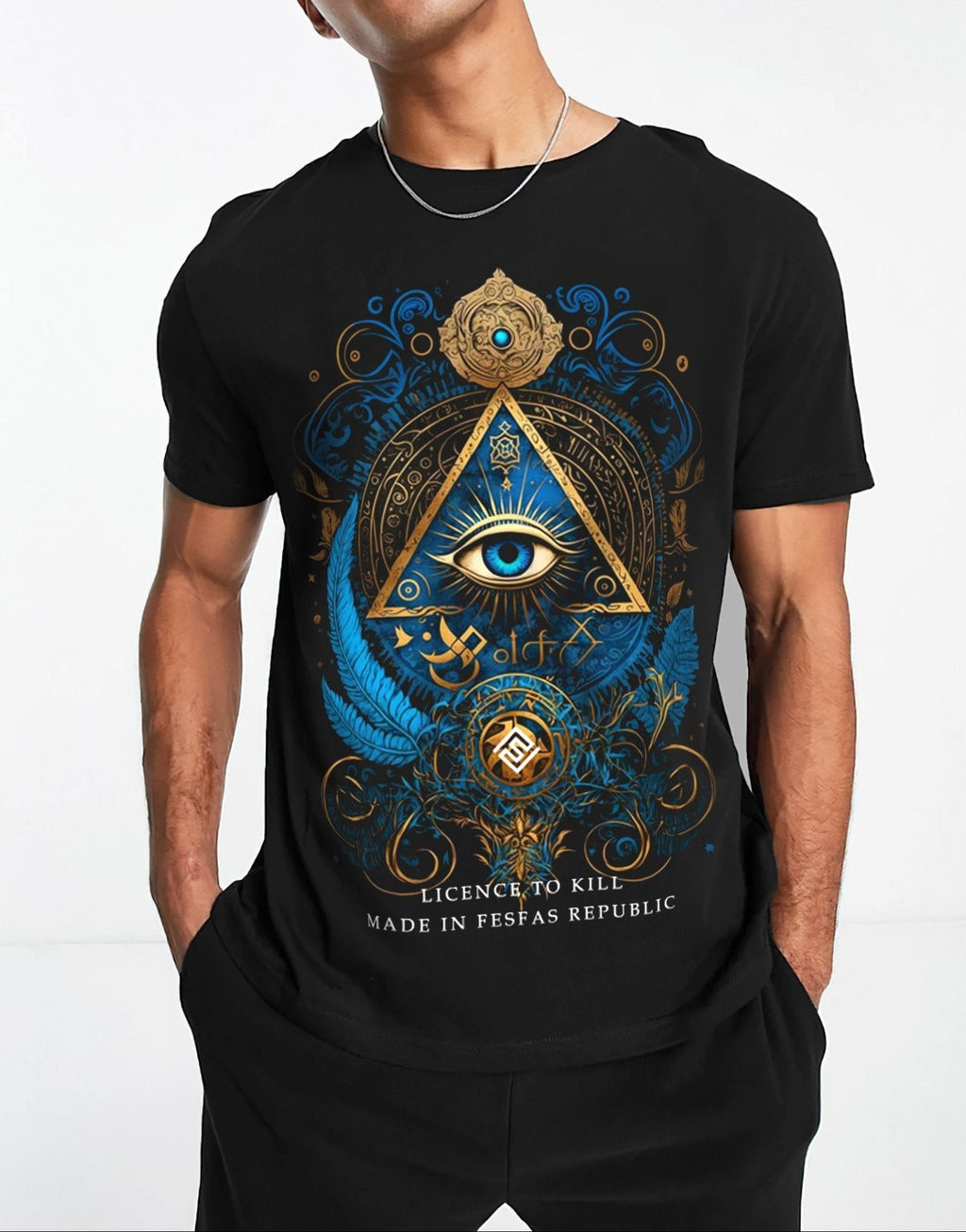 FesFas Eye-print T-shirt | Black