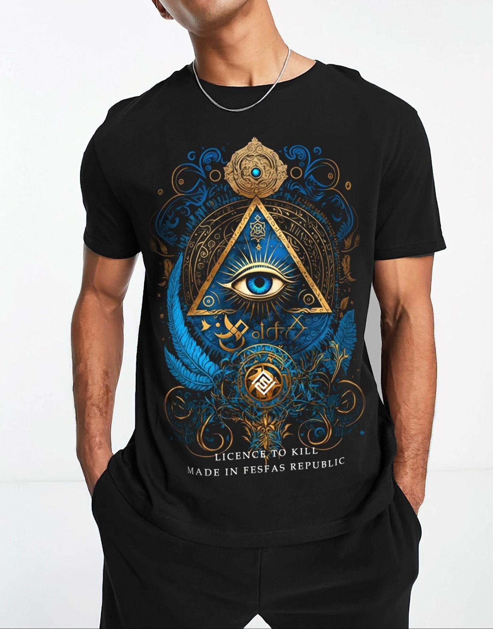 FesFas Eye-print T-shirt | Black
