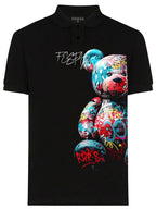 FesFas bear-print Polo Shirt | Black