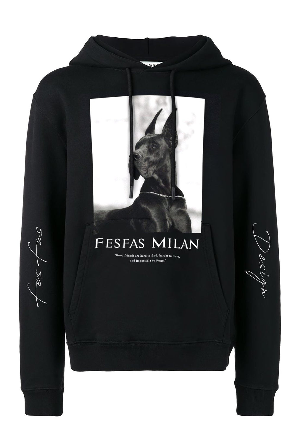 FesFas Cool dog-print Hoodie | Black