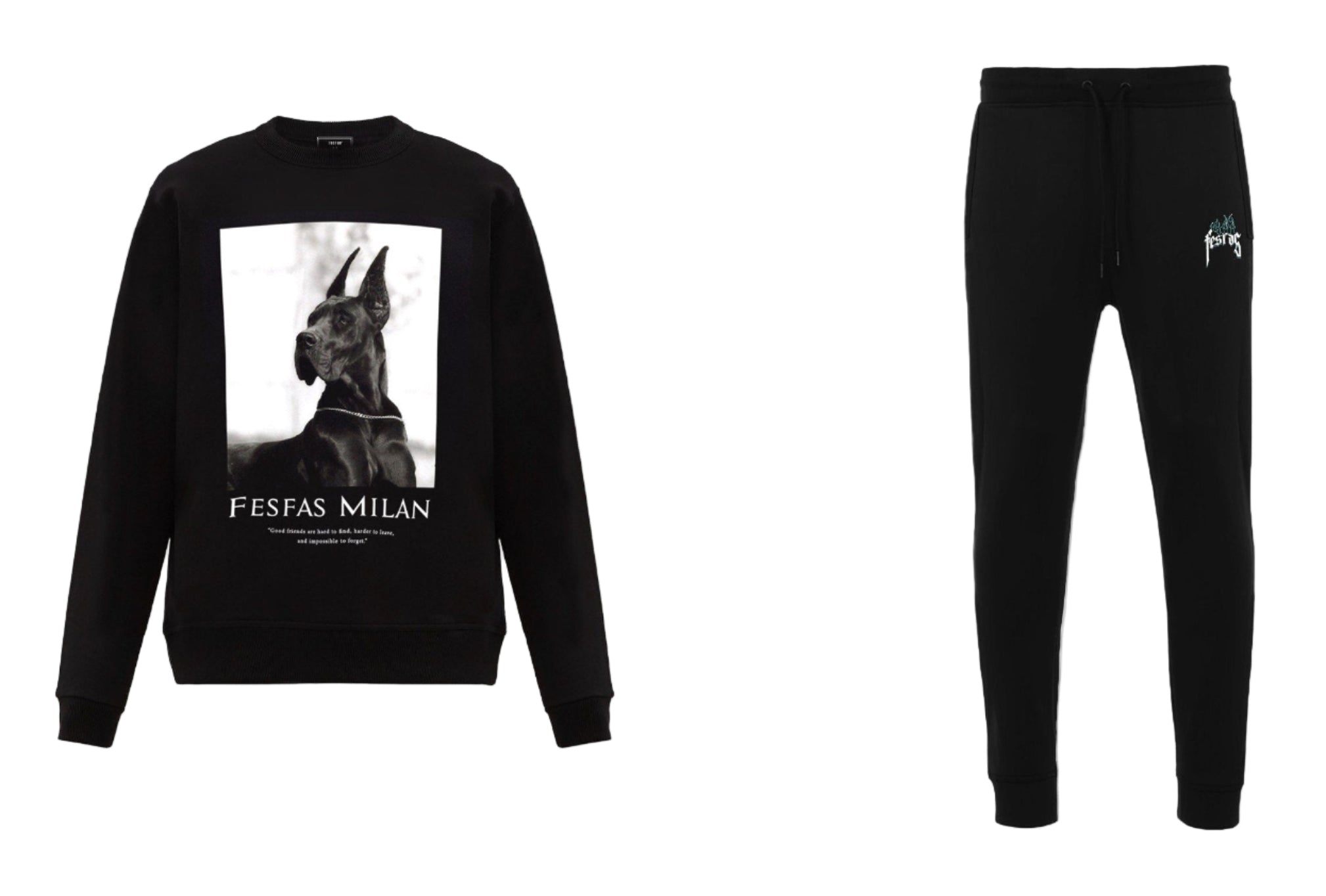 FesFas Dog-print Sweatshirt | Black